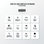 ⁦كيبورد بلوتوث ZR- 3060 يعمل على الهاتف والتابلت⁩ - الصورة ⁦2⁩