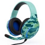 ⁦هيدفون جيمينج  KOMC بإضاءة LED للكمبيوتر – تصميم عسكري (Camouflage)⁩ - الصورة ⁦2⁩