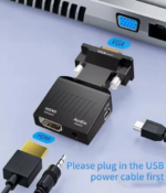 ⁦محول VGA إلى HDMI مع صوت – دقة Full HD 1080p⁩ - الصورة ⁦6⁩