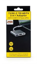 3-in-1 Type-C to HDMI Adapter with USB 3.0 and Type-C Charging - Image 4