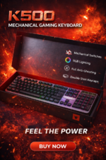 ⁦كيبورد جيمينج K500 – USB⁩ - الصورة ⁦2⁩