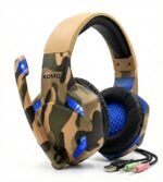 هيدفون جيمينج  KOMC بإضاءة LED للكمبيوتر – تصميم عسكري (Camouflage)