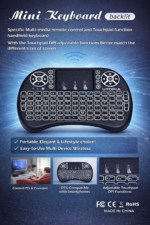 Wireless Mini Keyboard with Touchpad and Backlighting – UTOPIA I8+ - Image 2