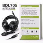 ⁦سماعة الألعاب BDL705 USB بصوت ستيريو وميكروفون احترافي⁩ - الصورة ⁦2⁩