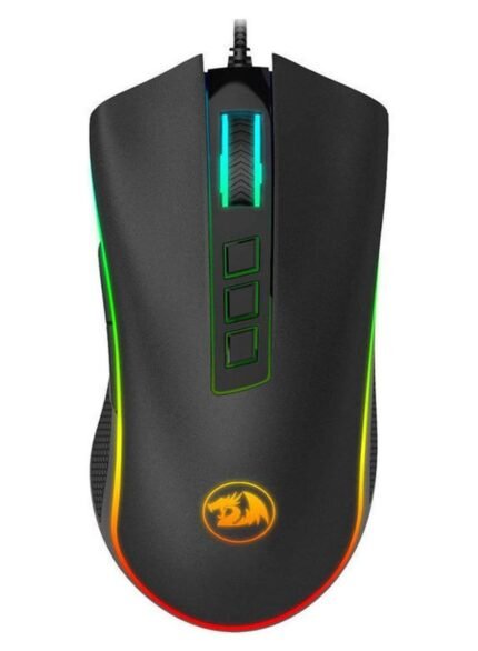 ماوس ألعاب سلكي بإضاءة متعددة الألوان RGB طراز M711 بلون أسود