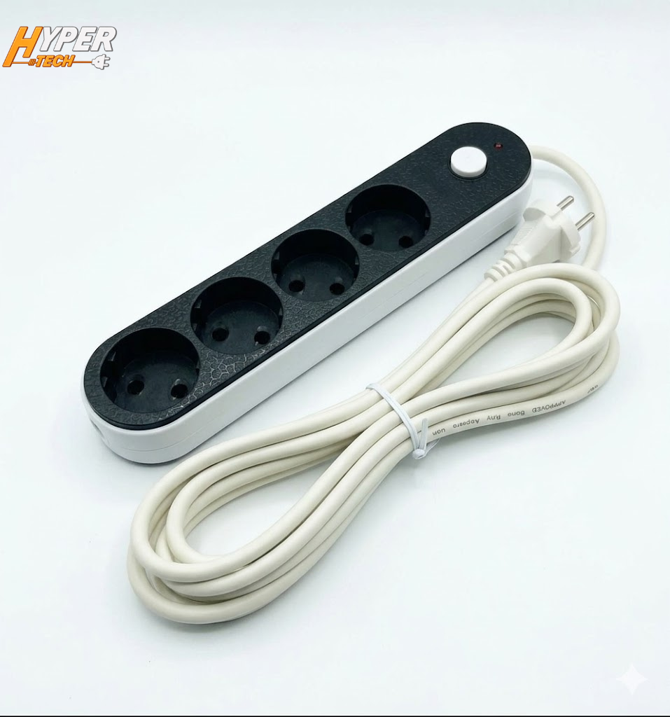 Untitled Design(3) Hypertech H1 power strip - four ports with safety switch - Image 1
