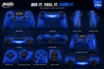 ⁦وحدة تحكم لاسلكية متطورة لجهاز بلاي ستيشن 4 (PS4/Slim/Pro) مع مستشعر حركة سداسي المحاور، لوحة لمس تفاعلية، مقبس صوت 3.5 ملم، واهتزاز مزدوج - لون أزرق ملكي جذاب - Admin Technology⁩ - الصورة ⁦3⁩