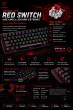 T-Dagger Arena Lite RGB Mechanical Gaming Keyboard – Red Switch - Image 4