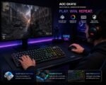 AOC GK410 RGB Mechanical Gaming Keyboard – Blue Switches – Full Size 104 Keys - Image 2