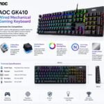 AOC GK410 RGB Mechanical Gaming Keyboard – Blue Switches – Full Size 104 Keys