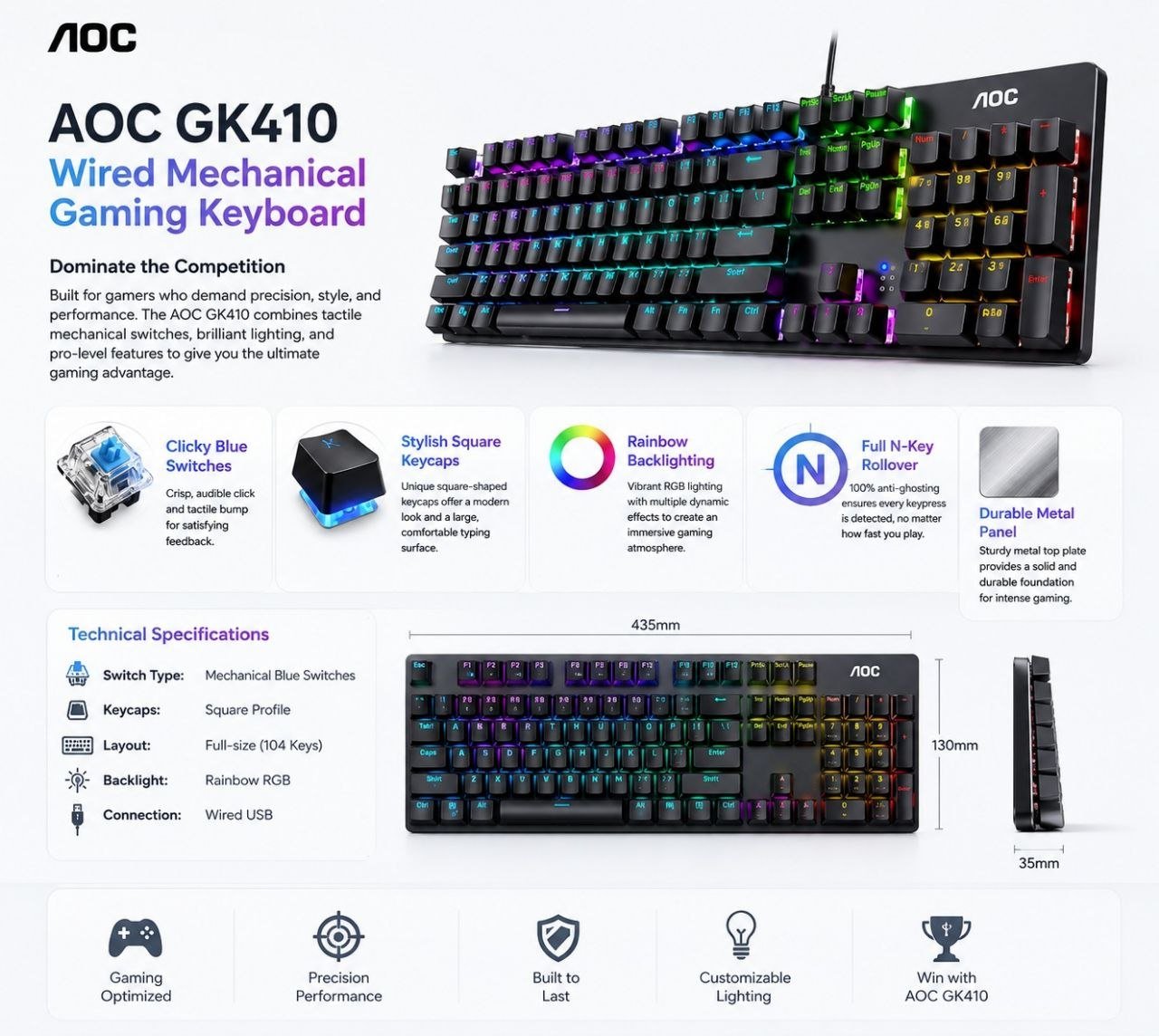 photo_٢٠٢٦-٠٥-٢٣_١٣-٥٦-٥٧ AOC GK410 RGB Mechanical Gaming Keyboard – Blue Switches – Full Size 104 Keys - Image 1