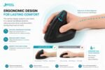 JEDEL W925P Wireless Vertical Ergonomic Mouse - Image 4