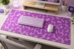 ⁦ماوس باد XXL بتصميم الزهور الوردية – مقاس 90×40 سم – سماكة 4 مم⁩ - الصورة ⁦5⁩