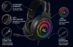 ⁦سماعة جيمنج NEXT H81 سلكية RGB مع ميكروفون – USB Type-C – صوت محيطي Deep Bass⁩ - الصورة ⁦3⁩