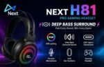 ⁦سماعة جيمنج NEXT H81 سلكية RGB مع ميكروفون – USB Type-C – صوت محيطي Deep Bass⁩ - الصورة ⁦2⁩