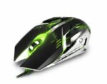 ماوس ألعاب سلكي احترافي ZR-1850 بدقة 3600 DPI وإضاءة LED خضراء