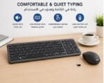 ⁦طقم كيبورد وماوس هاما WKM-550 لاسلكي متعدد الأجهزة – Bluetooth + 2.4GHz – أسود⁩ - الصورة ⁦2⁩