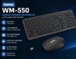 ⁦طقم كيبورد وماوس هاما WKM-550 لاسلكي متعدد الأجهزة – Bluetooth + 2.4GHz – أسود⁩ - الصورة ⁦8⁩