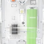 ماوس GEMAX لاسلكي شفاف قابل للشحن - بلوتوث 5.2 + 2.4GHz - DPI حتى 1600 - أبيض
