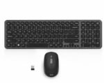 طقم كيبورد وماوس هاما WKM-550 لاسلكي متعدد الأجهزة – Bluetooth + 2.4GHz – أسود