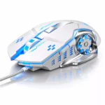 ⁦ماوس ألعاب AULA S20 RGB أبيض – 3200 DPI بتصميم مستقبلي وإضاءة LED⁩ - الصورة ⁦7⁩
