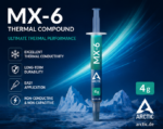 ⁦معجون حراري احترافي ARCTIC MX-6 (4 جرام) عالي الأداء للمعالجات وكروت الشاشة⁩ - الصورة ⁦3⁩
