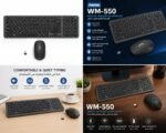 ⁦طقم كيبورد وماوس هاما WKM-550 لاسلكي متعدد الأجهزة – Bluetooth + 2.4GHz – أسود⁩ - الصورة ⁦9⁩