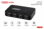 FJGEAR FJ-U204 USB 2.0 2 In 4 Out Sharing Switch Box - Image 3