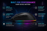 Rapoo V16RGB Wired Optical Gaming Mouse with RGB Backlight - Image 2