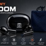 سماعات WOWY BOOM لاسلكية رياضية بتقنية Bluetooth 5.4، درايفر 13mm، تحكم باللمس وبطارية 300mAh
