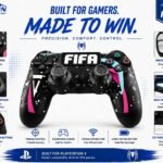 ذراع تحكم لاسلكية للألعاب متوافقة مع PlayStation 4 – إصدار FIFA بتصميم سبلاش – من