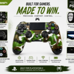 نسخ ⁦دراع تحكم لاسلكي للألعاب PS4 – أخضر كامو – موديل CUH-ZCT1E⁩