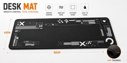 ماوس باد ألعاب XXL مقاس 90 × 40 سم – سماكة 4 مم بحواف مخيطة وقاعدة مانعة للانزلاق
