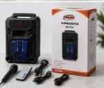 ⁦سبيكر محمول متعدد الوظائف AD-P60، بلوتوث، USB، TF Card، راديو FM، ميكروفون، إضاءة LED ملونة، 8 وات⁩ - الصورة ⁦5⁩