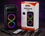 ⁦سبيكر محمول متعدد الوظائف AD-P88، بلوتوث، USB، TF Card، راديو FM، AUX، ميكروفون، إضاءة LED ملونة، 8 وات⁩ - الصورة ⁦3⁩