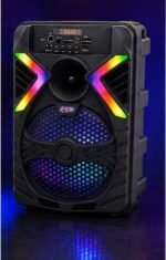⁦سبيكر محمول متعدد الوظائف AD-P61، بلوتوث، USB، TF Card، راديو FM، مدخل ميكروفون، إضاءة LED ملونة، 8 وات⁩ - الصورة ⁦4⁩