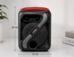 سبيكر محمول متعدد الوظائف AD-P40، بلوتوث، USB، TF Card، راديو FM، AUX، ميكروفون، إضاءة LED ملونة، 8 وات