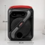 سبيكر محمول متعدد الوظائف AD-P40، بلوتوث، USB، TF Card، راديو FM، AUX، ميكروفون، إضاءة LED ملونة، 8 وات