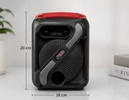 سبيكر محمول متعدد الوظائف AD-P40، بلوتوث، USB، TF Card، راديو FM، AUX، ميكروفون، إضاءة LED ملونة، 8 وات