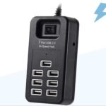 هاب USB 2.0 بـ 7 منافذ مع مفتاح تشغيل/إيقاف