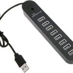موزع بيانات SKYTECH بـ 8 منافذ USB 2.0 - موزع وموسع عالي السرعة مع كابل USB مدمج