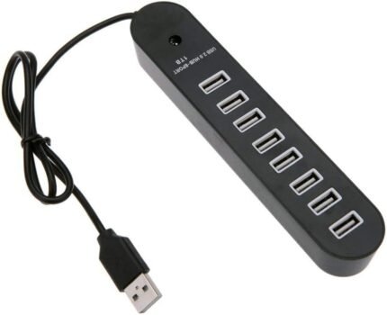 موزع بيانات SKYTECH بـ 8 منافذ USB 2.0 - موزع وموسع عالي السرعة مع كابل USB مدمج
