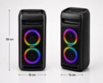 سبيكر محمول متعدد الوظائف AD-P88، بلوتوث، USB، TF Card، راديو FM، AUX، ميكروفون، إضاءة LED ملونة، 8 وات