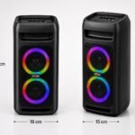 سبيكر محمول متعدد الوظائف AD-P88، بلوتوث، USB، TF Card، راديو FM، AUX، ميكروفون، إضاءة LED ملونة، 8 وات