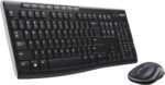 طقم كيبورد وماوس لوجيتك MK270 لاسلكي USB – أسود