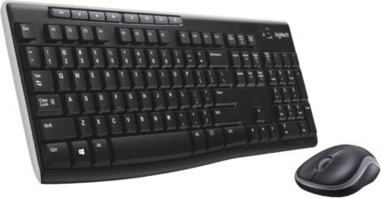 طقم كيبورد وماوس لوجيتك MK270 لاسلكي USB – أسود