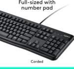 ⁦طقم كيبورد وماوس لوجيتك MK120 سلكي USB – أسود⁩ - الصورة ⁦4⁩