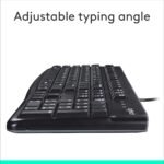 ⁦كيبورد لوجيتك K120 سلكي USB – عربي وإنجليزي – أسود⁩ - الصورة ⁦2⁩