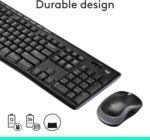 ⁦طقم كيبورد وماوس لوجيتك MK270 لاسلكي USB – أسود⁩ - الصورة ⁦2⁩