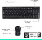 ⁦طقم كيبورد وماوس لوجيتك MK270 لاسلكي USB – أسود⁩ - الصورة ⁦4⁩